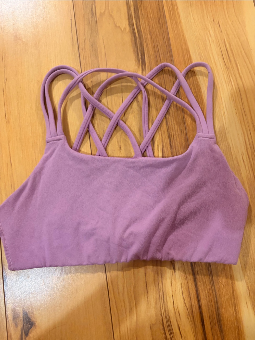 Athleta Strappy Sports Bra in Lavender